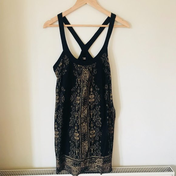 Urban outfitter (Ecote) black and gold dress - Picture 2 of 5